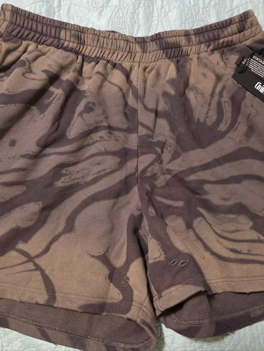 Men's Brown Tie-Dye Casual Shorts